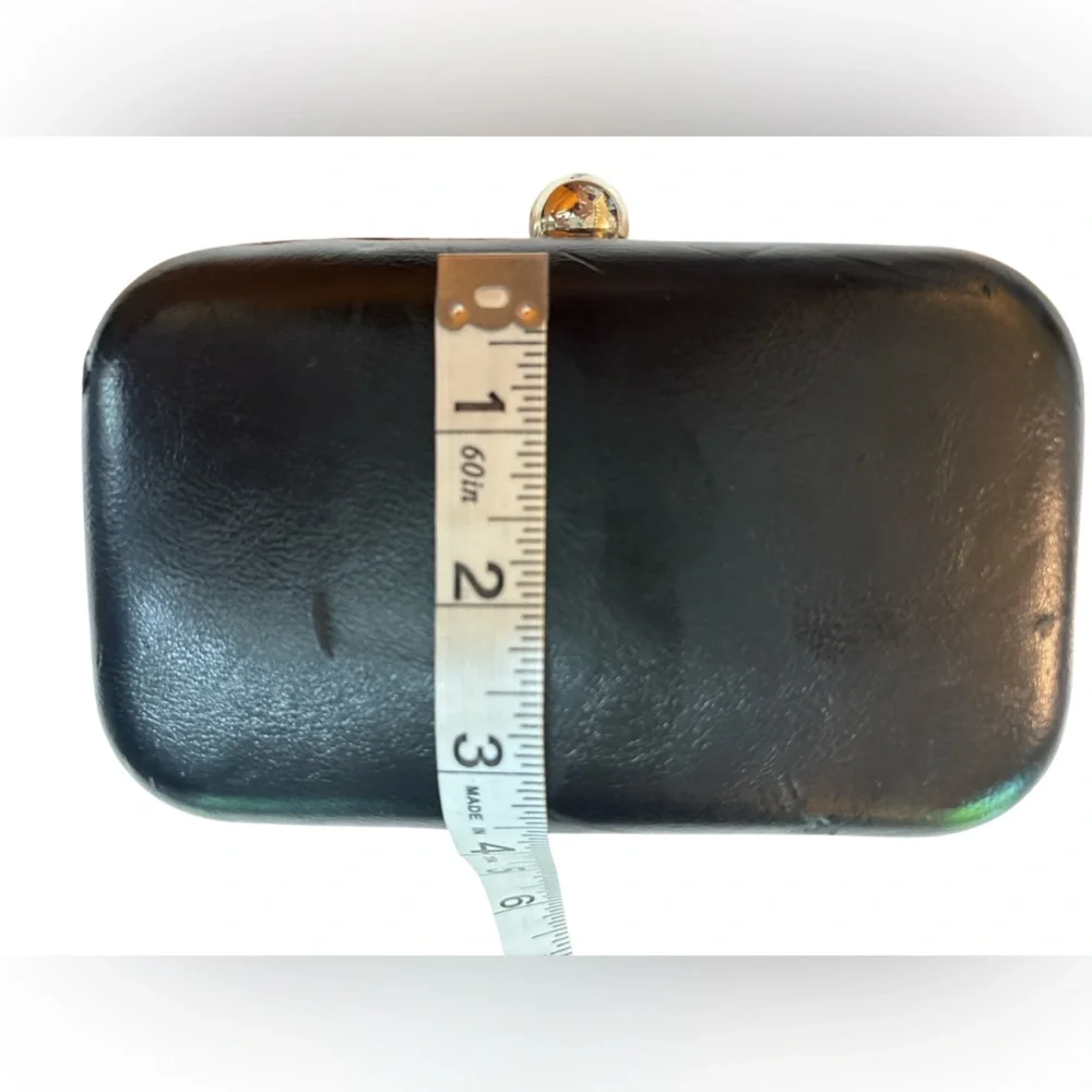 Vintage Black and Silver Beaded Evening Clutch